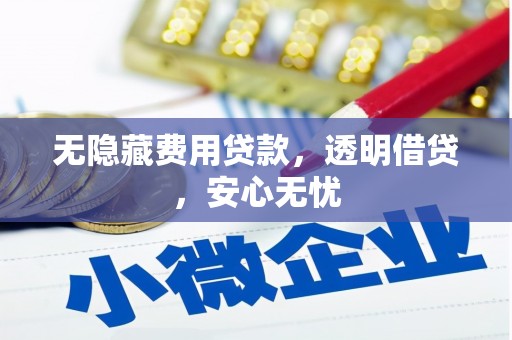 闻喜无隐藏费用贷款，透明借贷，安心无忧
