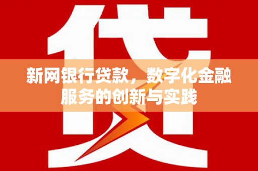 闻喜新网银行贷款，数字化金融服务的创新与实践