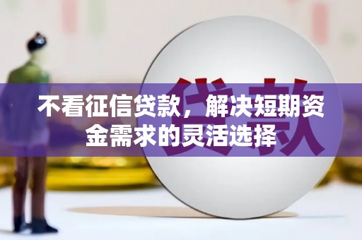 闻喜不看征信贷款，解决短期资金需求的灵活选择