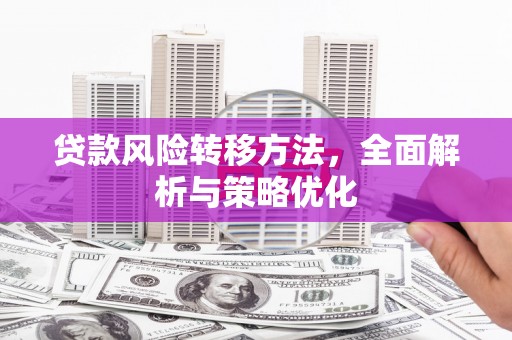闻喜贷款风险转移方法，全面解析与策略优化
