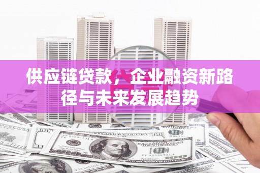 闻喜供应链贷款，企业融资新路径与未来发展趋势