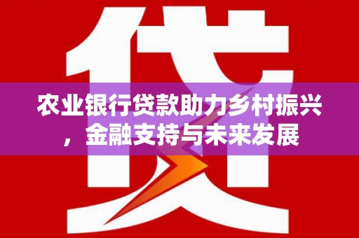 闻喜农业银行贷款助力乡村振兴，金融支持与未来发展