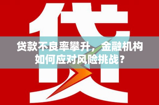 闻喜贷款不良率攀升，金融机构如何应对风险挑战？