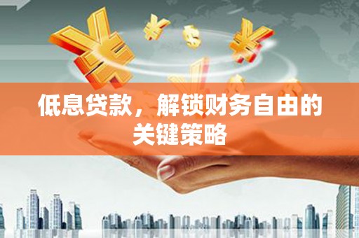 闻喜低息贷款，解锁财务自由的关键策略