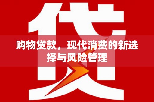 闻喜购物贷款，现代消费的新选择与风险管理