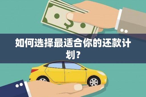 闻喜如何选择最适合你的还款计划？