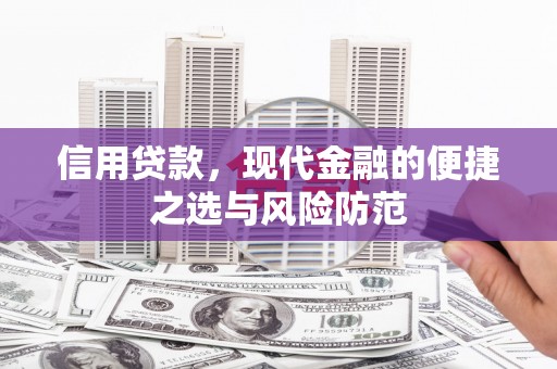 闻喜信用贷款，现代金融的便捷之选与风险防范