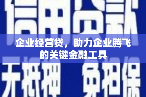 闻喜企业经营贷，助力企业腾飞的关键金融工具