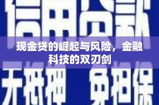 闻喜现金贷的崛起与风险，金融科技的双刃剑