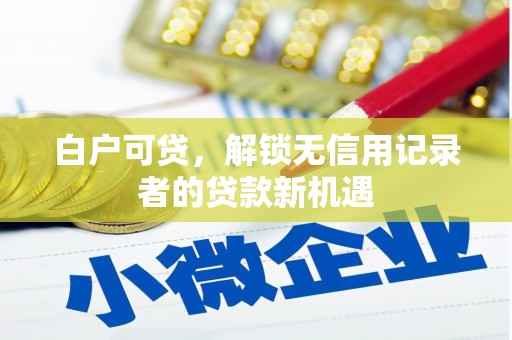闻喜白户可贷，解锁无信用记录者的贷款新机遇