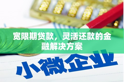 闻喜宽限期贷款，灵活还款的金融解决方案