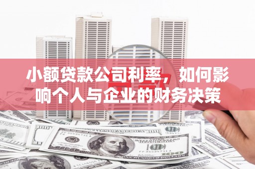 闻喜小额贷款公司利率，如何影响个人与企业的财务决策