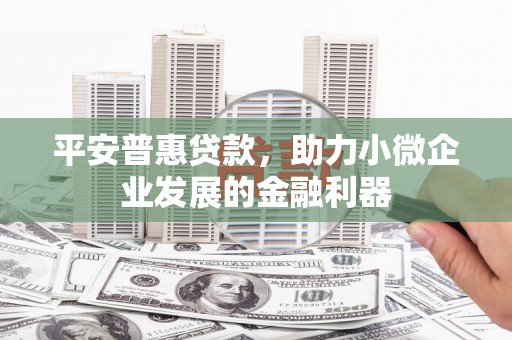 闻喜平安普惠贷款，助力小微企业发展的金融利器