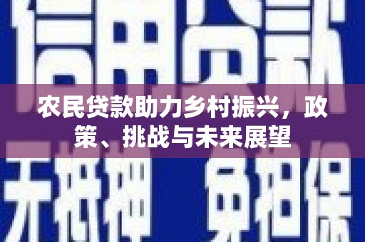 闻喜农民贷款助力乡村振兴，政策、挑战与未来展望