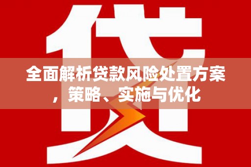闻喜全面解析贷款风险处置方案，策略、实施与优化