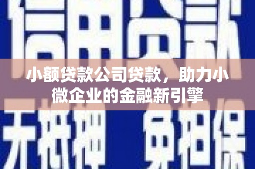 闻喜小额贷款公司贷款，助力小微企业的金融新引擎
