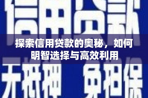 闻喜探索信用贷款的奥秘，如何明智选择与高效利用