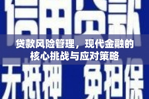 闻喜贷款风险管理，现代金融的核心挑战与应对策略