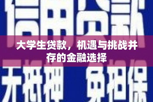 闻喜大学生贷款，机遇与挑战并存的金融选择