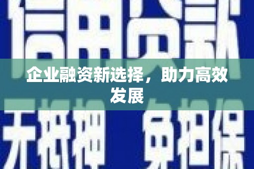 闻喜企业融资新选择，助力高效发展